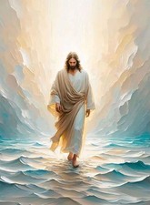 Jesus Paint by Numbers Kit on Canvas 12X16in Religious Painting by Number 1 Set