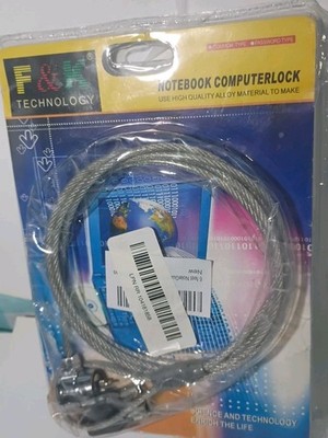 F & K Technology Notebook Computer Cable Key Lock (Lot of 5)