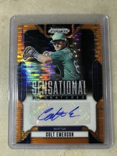 Colt Emerson 2025 Panini Prizm #SS-CE Auto ORANGE Pulsar /99 - Seattle Mariners
