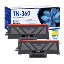 WITH CHIP 2x TN360 Toner for Brother TN-360 MFC-7340 DCP-7040 HL-2140 HL-2170w