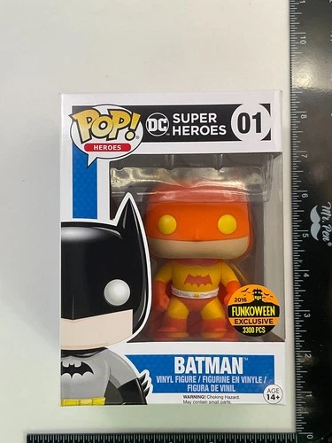 Funko Pop! DC Batman #01 Orange 2016 Funkoween Exclusive LE 3300 Vaulted G05