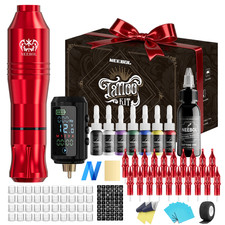 Wireless Tattoo Kit Complete for Beginners Pen Machine with Power Supply Needles