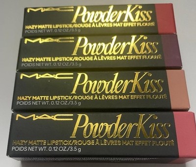 MAC COSMETICS POWDER KISS Hazy Matte Lipstick 3.5 g / .12 oz BNIB Choose Shade