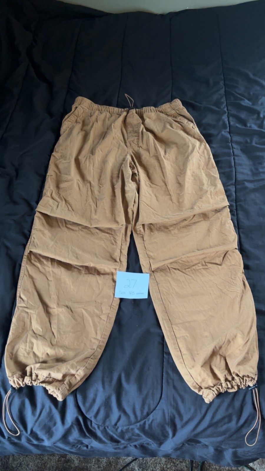 No Boundaries Brown Jogger Pants Polyester Drawstring Elastic Waist Women S