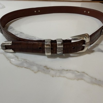 Johnson And Murphy Western Style Italian Calfskin Belt Size 42