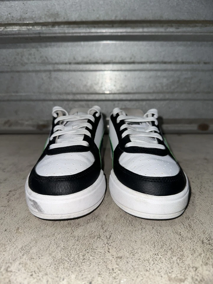 PUMA Boys Size 2C Caven Sneakers Green Black Gym Shoes - Image 3 of 4