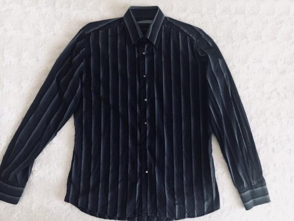 Men Karl Lagerfeld Shirt Black Cotton 40 /L / 48 #9TCL