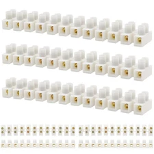 12 Position Terminal Block Set White Flame Retardant For Power Supply Cables