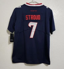 Youth Houston Texans C.J. Stroud #7 Stitched Blue Jersey Size Large (14/16) NWT 