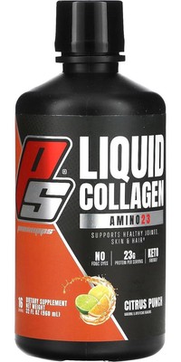 ProSupps Amino23 Liquid Collagen Shots, Citrus Punch - Premium Post Workout for