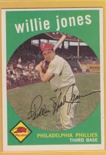 1959 TOPPS BASEBALL WILLIE JONES #208 PHILLIES EXMT/NM *71262
