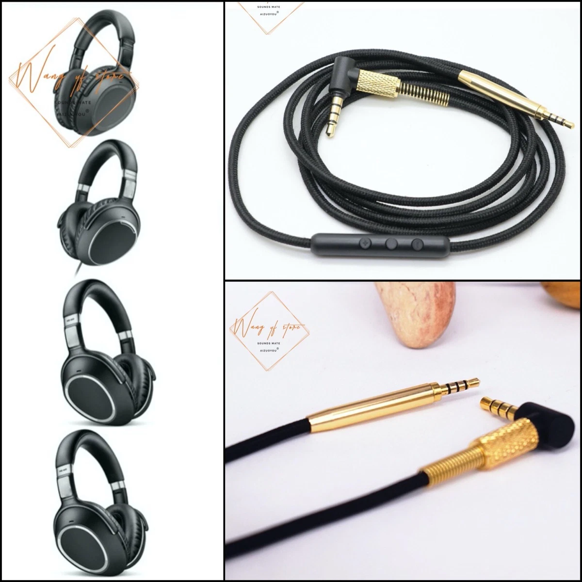 OFC Audio Cable For Sennheiser PC PXC 350 450 480 550 Headphone Remote  Control