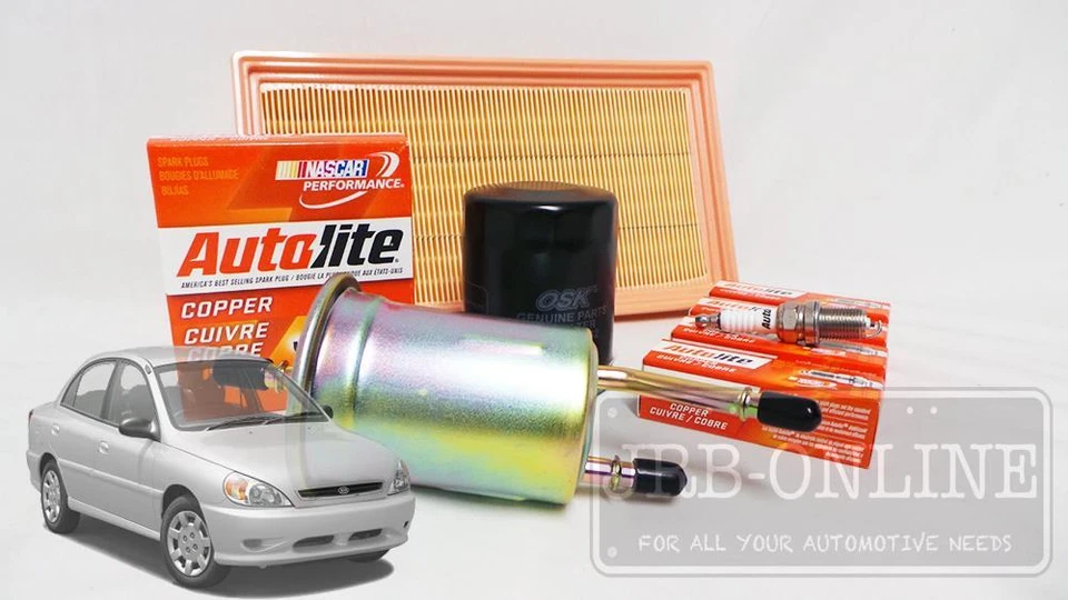 For Kia Rio BC A5D 1.5L 4cyl 00~2005 AIR OIL FUEL FILTER SPARK PLUGS SERVICE KIT - image 3 of 4