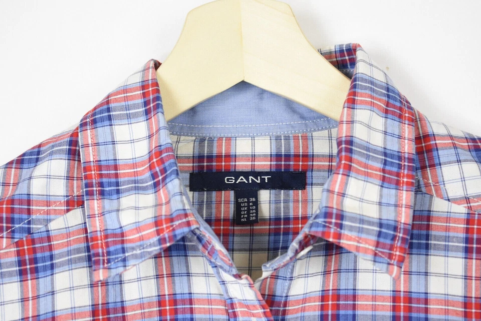 Camisa GANT para mujer Reino Unido 10 parches en el codo de gran tamaño a cuadros informal Foto 4 de 4