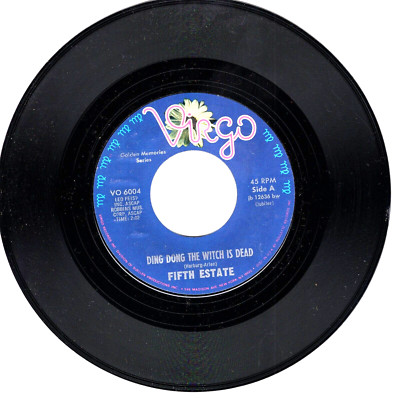 Fifth Estate:    Ding Dong The Witch Is Dead / Rub a Dub .. 45 RPM -2609