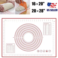 Extra Large Non Stick Slip Silicone Pastry Baking Mat Dough Fondant 20×28" USA