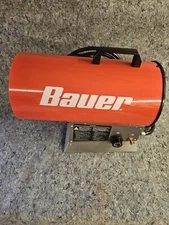Bauer 30k-60k Btu/h 1350 sq ft Forced Air Propane Portable Heater Corded W/Hose