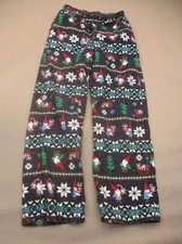 Hanna Andersson Size 10 Girls Multicolor Christmas Cotton Blend Pajama Pants 598