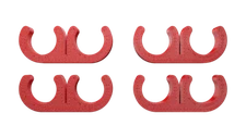 2 Wire Red Nylon 10mm Spark Plug Wire Separators - Set of 4