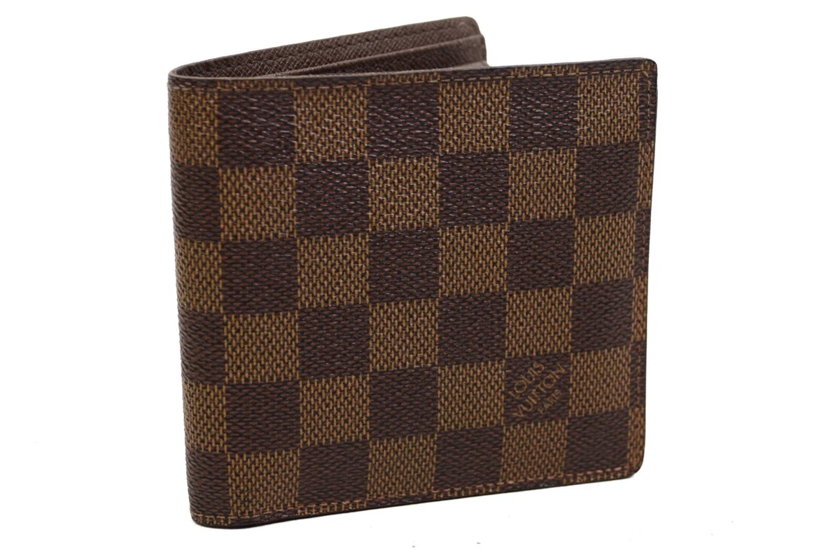 Authentic Louis Vuitton Damier Ebene Canvas Checkbook Holder