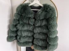 Trend Studio Green Fox Fur Coat