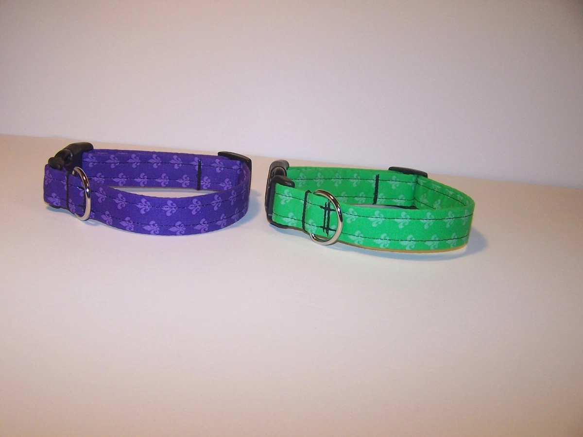 Mardi gras dog collar top