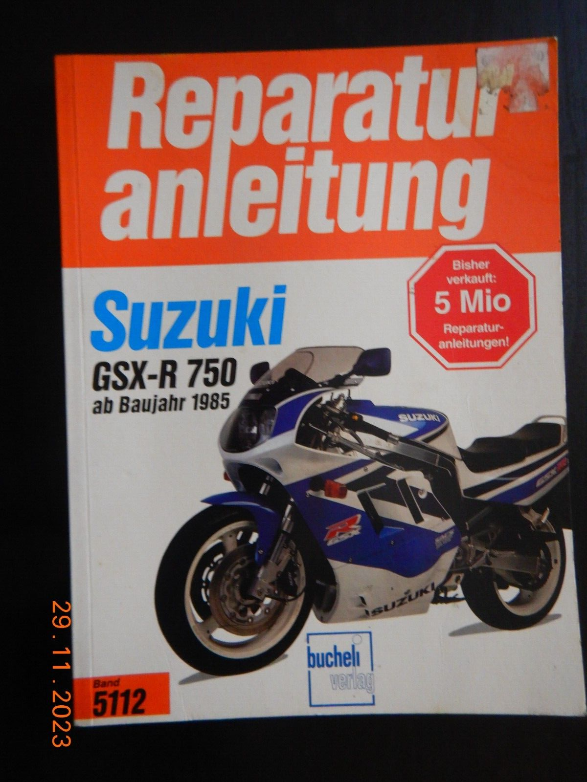 Reparaturanleitung Suzuki GSXR750, GSX-R750, Bucheli 5112 ab Modelljahr 1985