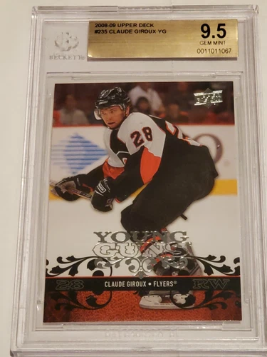 2008-09 Upper Deck #235 Claude Giroux Young Guns Rookie RC BGS 9.5 GEM 1000 pts!