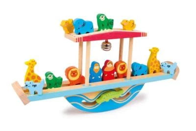 SMALL FOOT Balancierspiel-Arche Noah, Geschicklichkeitsspiel, Motorikspiel, Holz, Geduld