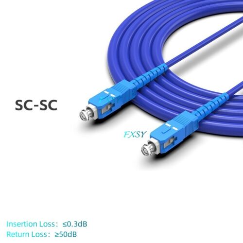 Cable de conexión de fibra óptica blindado 2 piezas 1m 2m 3m 5m 10m 15m SC/UPC a SC/UPC SM OS2 - Imagen 1 de 13