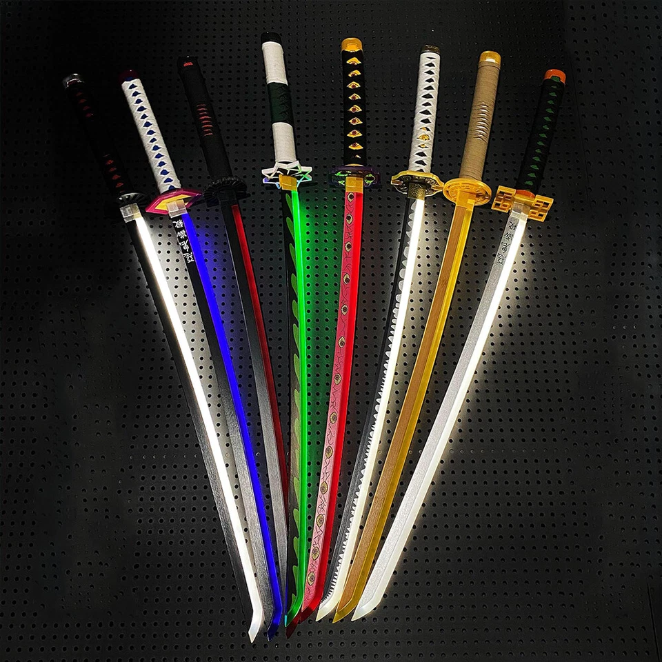 Demon Slayer Light Up Sword Anime Cosplay Rengoku Katana Toy Tanjiro Xmas Gift - image 3 of 4