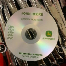 John Deere X500 X520 X530 X534 X540 Garden Tractor Service Repair Manual TM2309