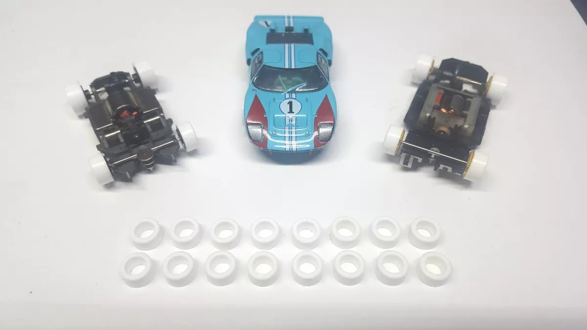 375 16 Tyco Magnum Mega G Life Like Front Slot Car Tires White Silicone C2