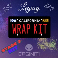 White and Cherry Red LEGACY California Plate Wrap DIY Kit