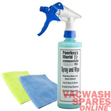 POORBOYS SPRAY AND WIPE SET - WATERLESS WASH AND QUICK DETAIL SPRAY - VALET