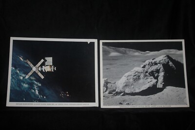 Apollo 17 NASA Astronaut Harrison Schmitt  & Skylab Lot of 2  8 x 10 Photos 1973