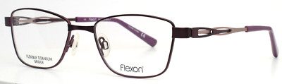 FLEXON Vivien 505 Purple Womens Semi Cat Eye Full Rim Eyeglasses 51-18-135 B:34