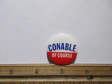 vintage Barber Benjamin Conable OF COURSE pinback button 1.25" 