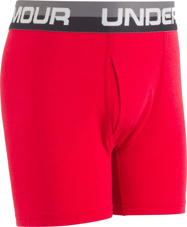 Paquete de 2 calzoncillos boxer lisos Under Armour 237418 para niños talla YSM Foto 2 de 3