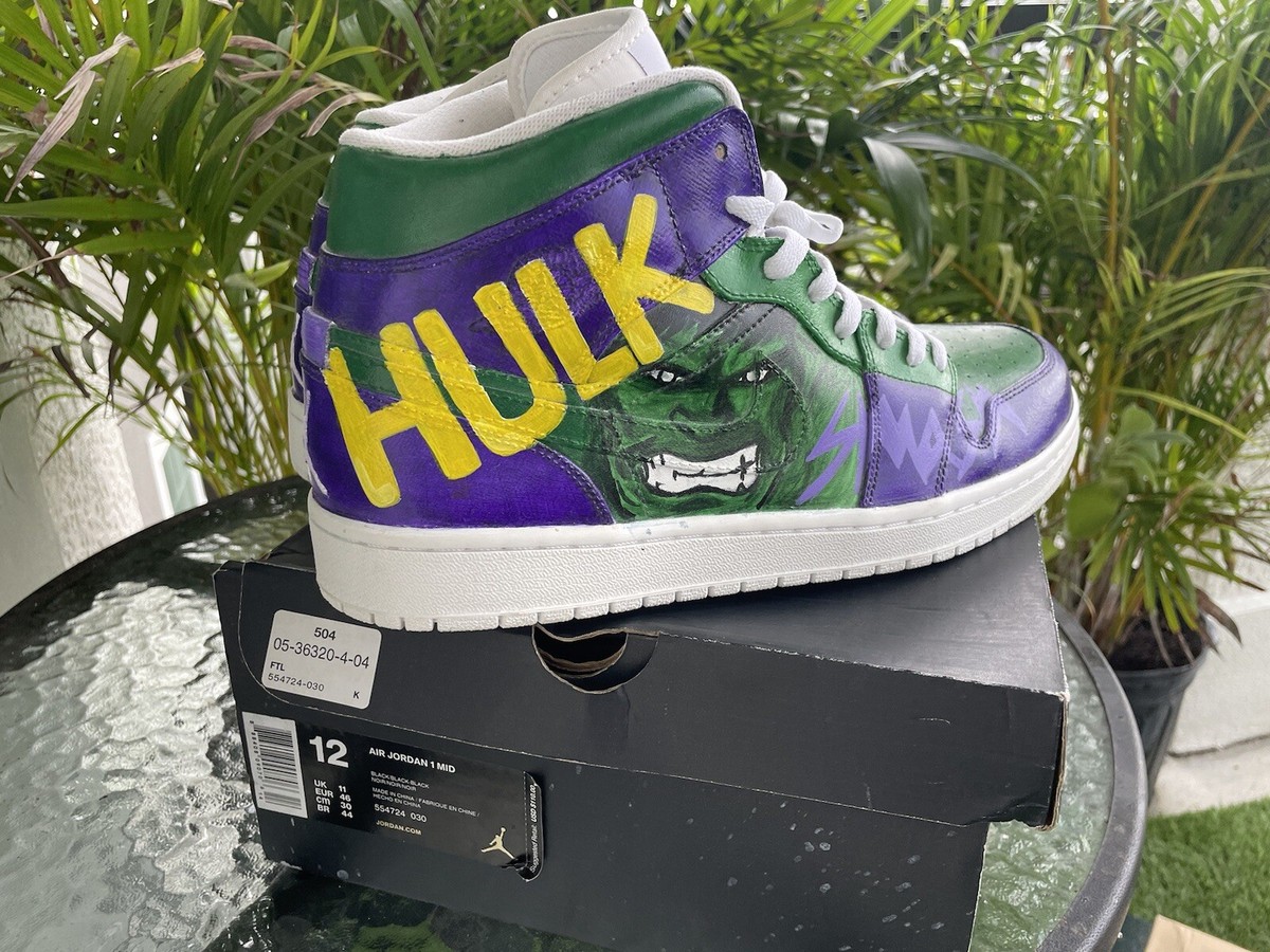 custom painted air jordan 1 mid sneakers