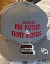 Fan Of Big Titties and Tight Kitties Snapback hat Laser Mesh