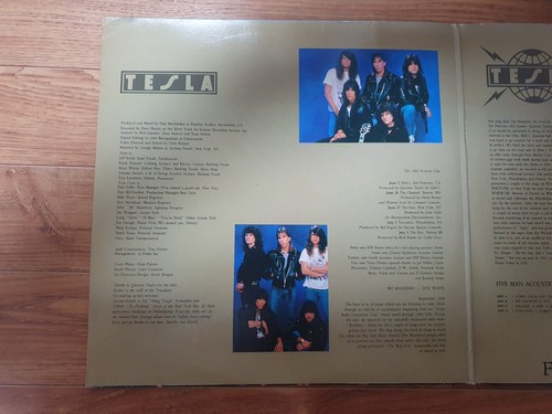 Tesla - Five Man Acoustical Jam 1991 Korea 2 LP Vinyl Insert - Picture 5 of 11