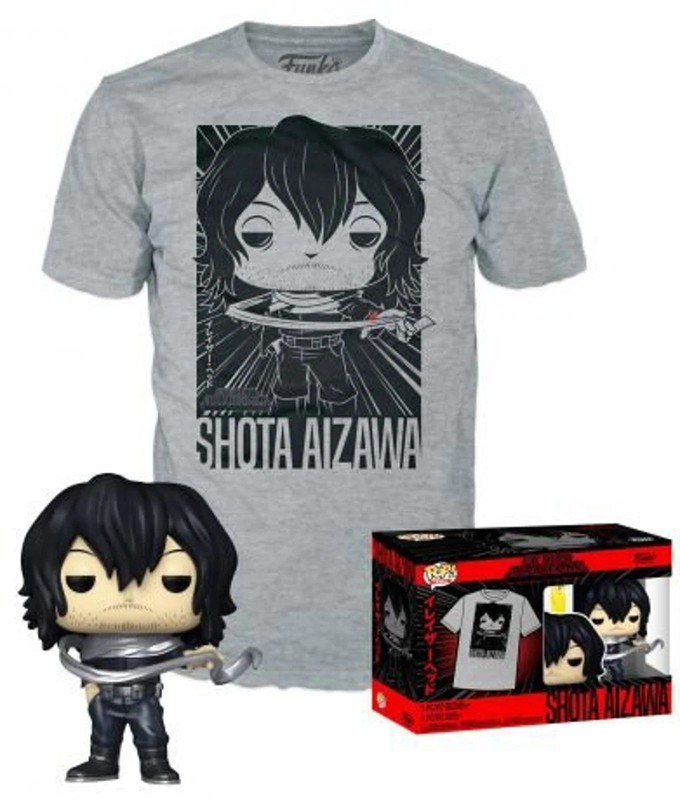 Funko Pop And Tee My Hero Academia Shota Aizawa Med T Shirt And Funko Pop set