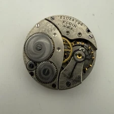 Vintage Elgin Grade 463 3/0s 7J Pendant Set Watch Movement - For Repair / Parts