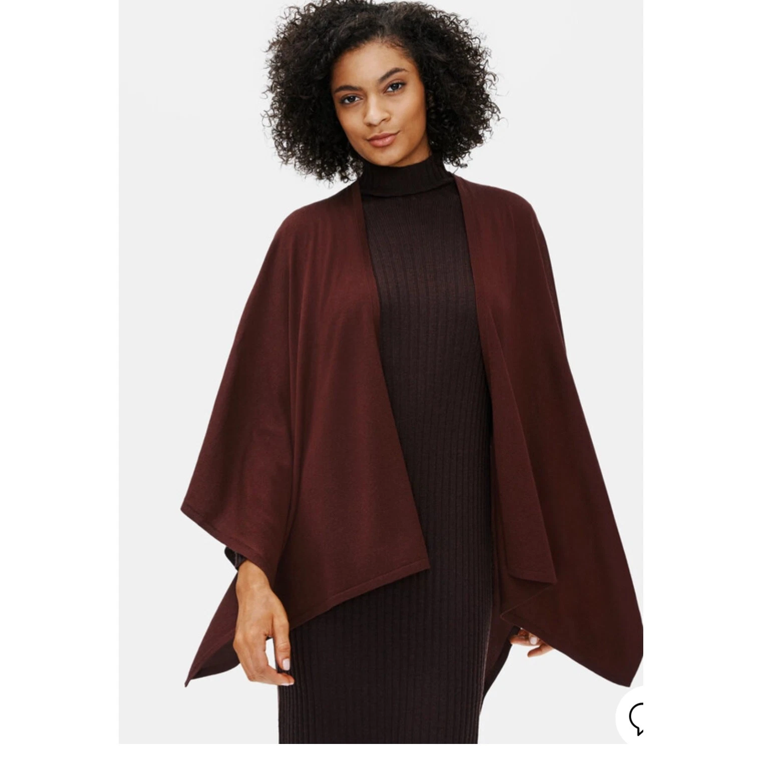 Eileen Fisher Fine Silk Cashmere Serape Brown OS Poncho Shawl Wrap Old Money
Opens in a new window o
