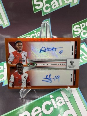 2023-24 Topps Finest Dual Autograph Antoni Milambo Yankuba Minteh RC Rookie /25