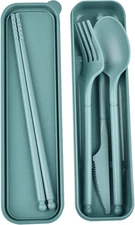 Camping Utensil Set, Reusable Utensils Set with Case