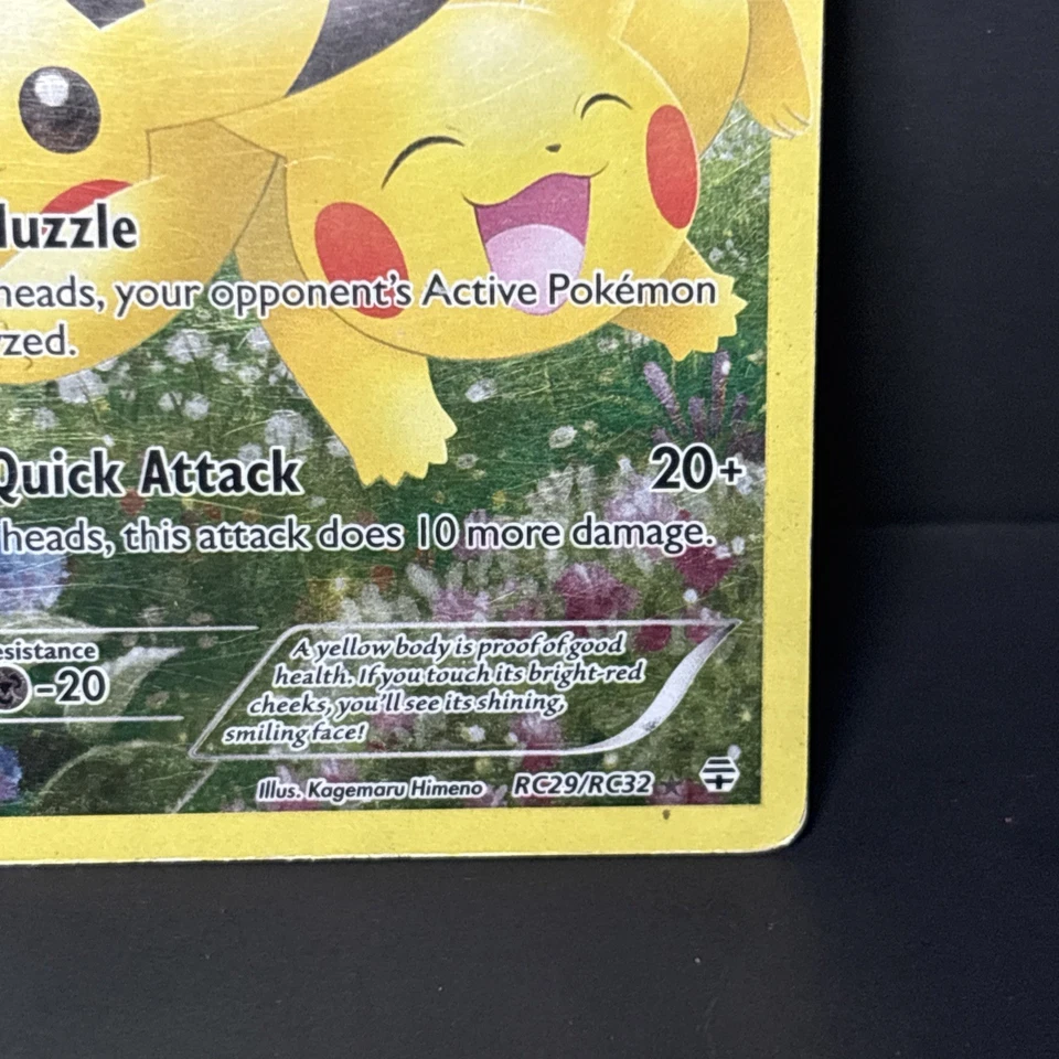 Pikachu Full Art Generations: Radiant Collection RC29/RC32 Pokemon TCG Damaged - Image 4 of 4