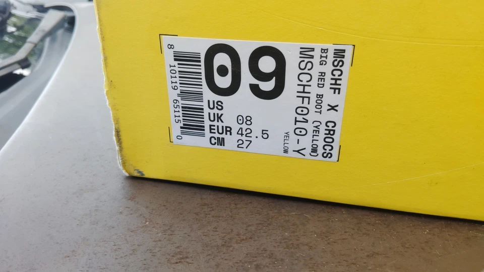 Crocs X MSCHF Big Boot “Yellow” | US 9 100% authentic comes with box  - Image 2 of 4