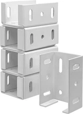 Heavy Duty Aluminum Fence Bracket for Vinyl Fencing Panel to 2.75 in, White 